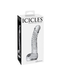 MASAJEADOR DE CRISTAL PARA ESTIMULACIÓN PUNTO G Y P-SPOT DE LA MARCA ICICLES