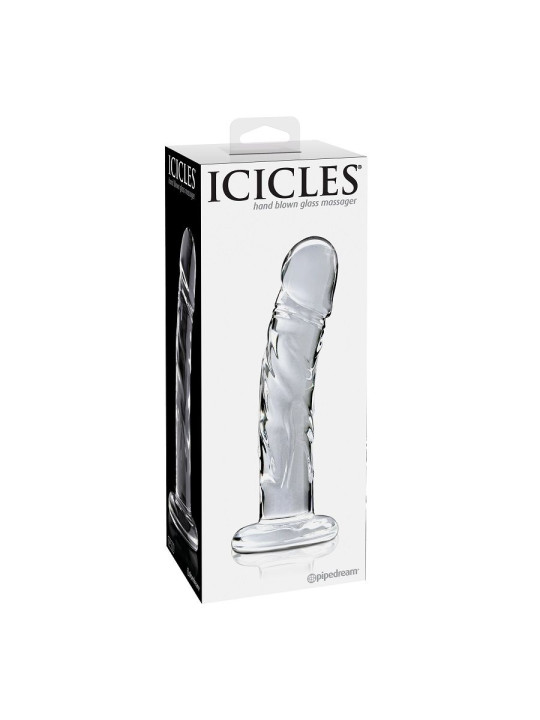 MASAJEADOR DE VIDRIO LUXE PARA ESTIMULACIÓN ÍNTIMA DE LA MARCA ICICLES