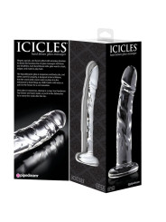 MASAJEADOR DE VIDRIO LUXE PARA ESTIMULACIÓN ÍNTIMA DE LA MARCA ICICLES