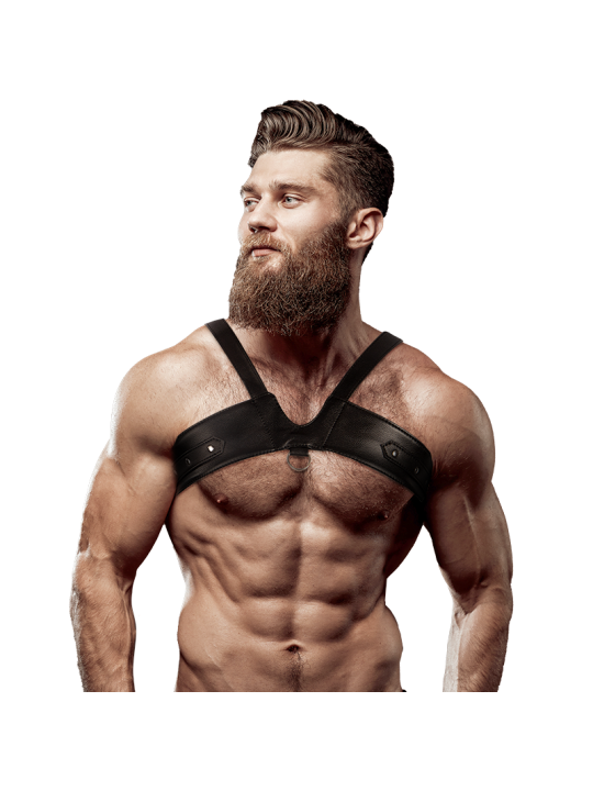 ARNÉS PECHO HOMBRE CUERO VEGANO BRIGADE SEXY DE LA MARCA FETISH SUBMISSIVE ATTITUDE