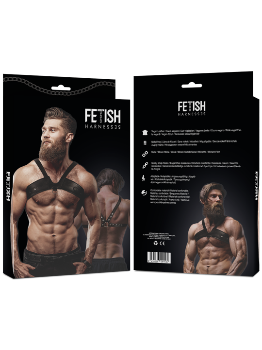 ARNÉS PECHO HOMBRE CUERO VEGANO BRIGADE SEXY DE LA MARCA FETISH SUBMISSIVE ATTITUDE