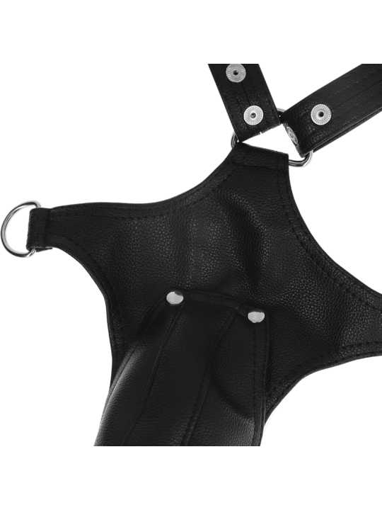 ARNÉS JOCK STRAP HOMBRE CUERO VEGANO AJUSTABLE DE LA MARCA FETISH SUBMISSIVE ATTITUDE