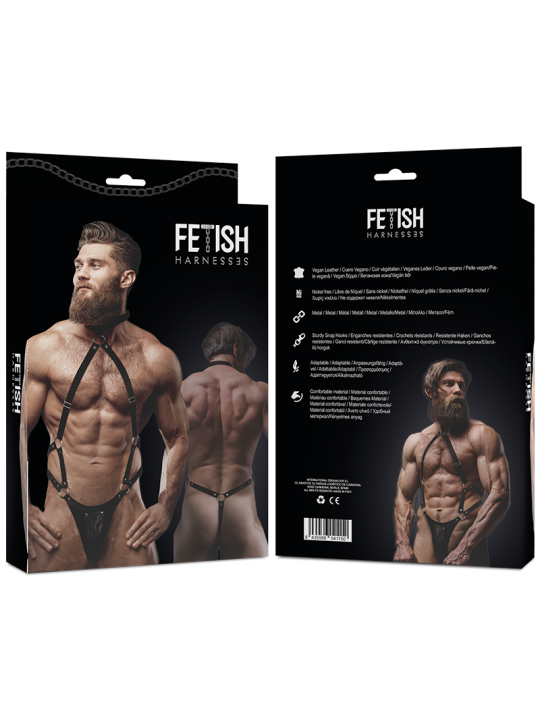 ARNÉS JOCK STRAP HOMBRE CUERO VEGANO AJUSTABLE DE LA MARCA FETISH SUBMISSIVE ATTITUDE