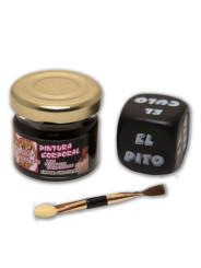 JUEGO PINTURA CHOCOLATE COMESTIBLE Y DADO ERÓTICO DE LA MARCA DIABLO PICANTE