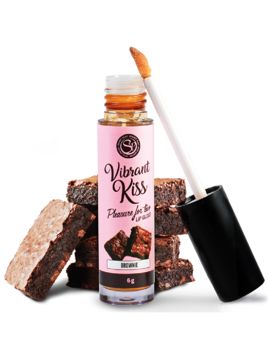 LIP GLOSS VIBRANTE SABOR BROWNIE PARA SEXO ORAL DE LA MARCA SECRETPLAY COSMETIC