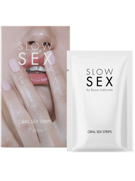 STRIPS ORALES SABOR MENTA EFECTO FRÍO SLOW SEX DE LA MARCA BIJOUX SLOW SEX