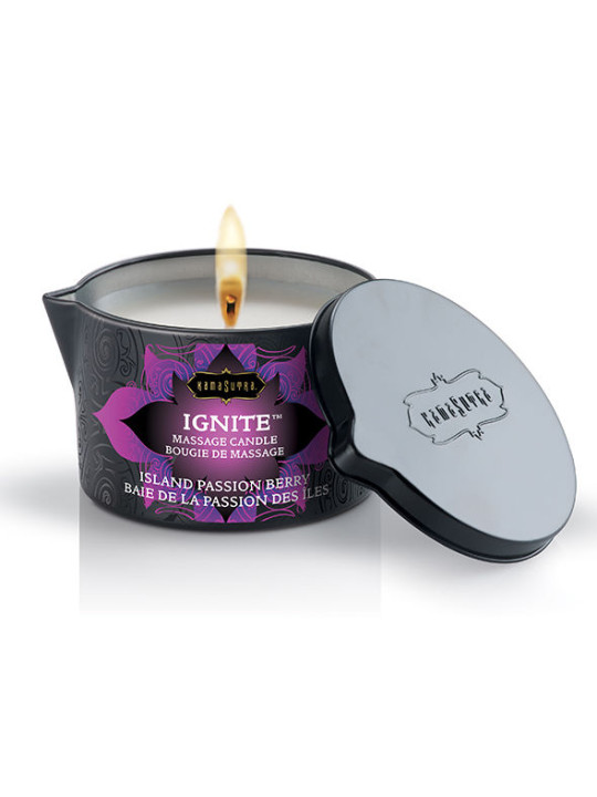 VELA DE MASAJE SENSUAL FRUTAS DEL BOSQUE 170GR DE LA MARCA KAMASUTRA COSMETICS
