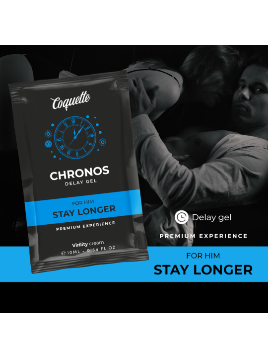 GEL RETARDANTE CHRONOS PARA HOMBRES 10 ML DE LA MARCA COQUETTE COSMETICS