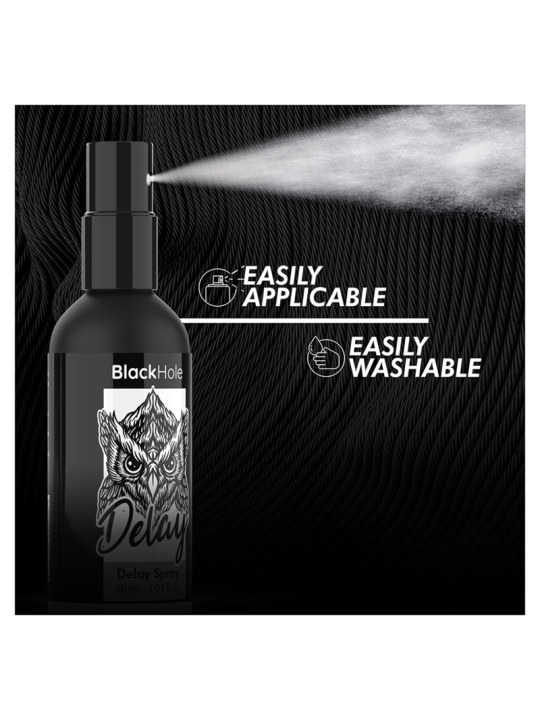 SPRAY RETARDANTE BLACK HOLE 30 ML - DURACIÓN Y PLACER DE LA MARCA BLACK HOLE