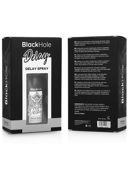 SPRAY RETARDANTE BLACK HOLE 30 ML - DURACIÓN Y PLACER DE LA MARCA BLACK HOLE