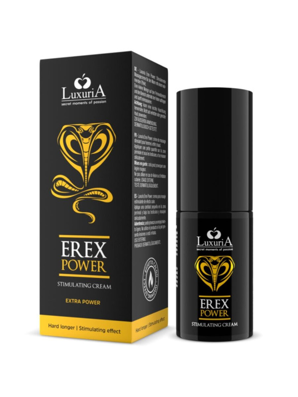 CREMA ERECCIÓN EREX POWER 30 ML - ESTIMULANTE RÁPIDO DE LA MARCA INTIMATELINE LUXURIA