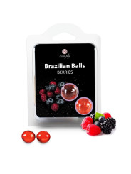 BOLAS BRASILEÑAS LUBRICANTE SABOR FRUTAS DEL BOSQUE DE LA MARCA SECRETPLAY COSMETIC