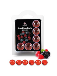 BOLAS BRASILEÑAS AROMA FRUTAS DEL BOSQUE X6 DE LA MARCA SECRETPLAY COSMETIC