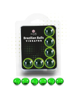 SET 6 BOLAS BRASILEÑAS VIBRANTES CON LUBRICANTE DE LA MARCA SECRETPLAY COSMETIC