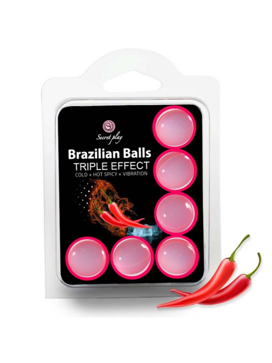 BRAZILIAN BALLS TRIPLE EFECTO - FRÍO, CALOR Y VIBRACIÓN DE LA MARCA SECRETPLAY COSMETIC