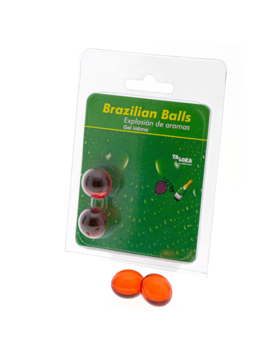 BRAZILIAN BALLS GEL ÍNTIMO FRESAS CHAMPÁN 2 UNIDADES DE LA MARCA TALOKA