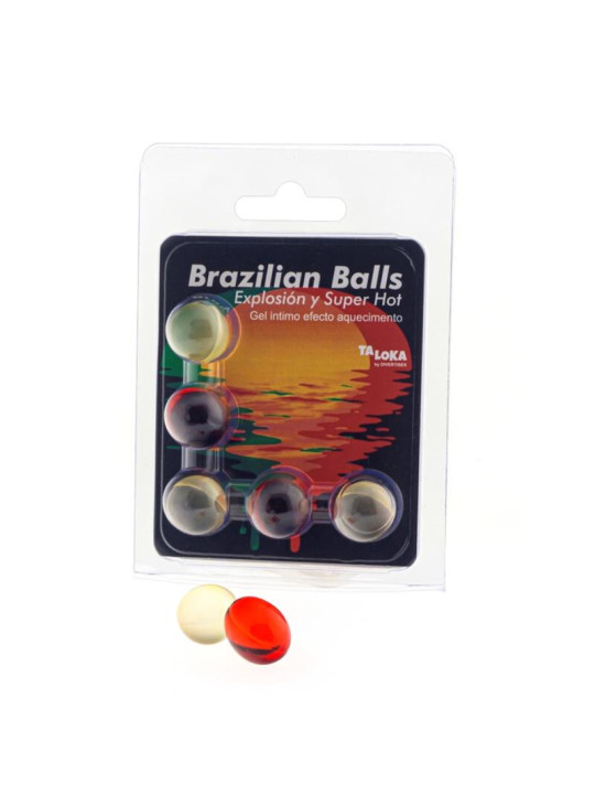 BRAZILIAN BALLS GEL EXCITANTE EFECTO CALIENTE 5 UNIDADES DE LA MARCA TALOKA