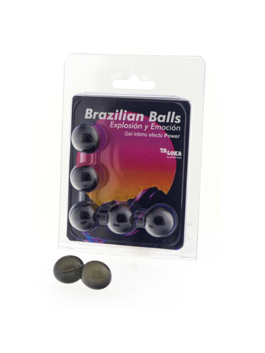BRAZILIAN BALLS GEL EXCITANTE EFECTO POWER 5 UNIDADES DE LA MARCA TALOKA