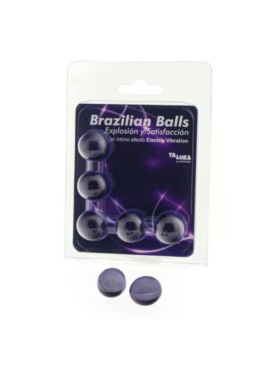 BOLAS BRASILEÑAS GEL EXCITANTE EFECTO VIBRACIÓN 5 UNIDADES DE LA MARCA TALOKA