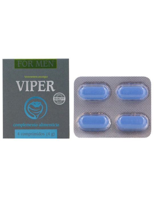 VIPER SUPLEMENTO ENERGÍA Y POTENCIA MASCULINA 4 CAPS DE LA MARCA COBECO PHARMA