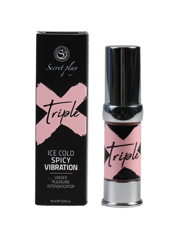 GEL INTENSIFICADOR DE PLACER TRIPLE X UNISEX 3 EN 1 DE LA MARCA SECRETPLAY COSMETIC