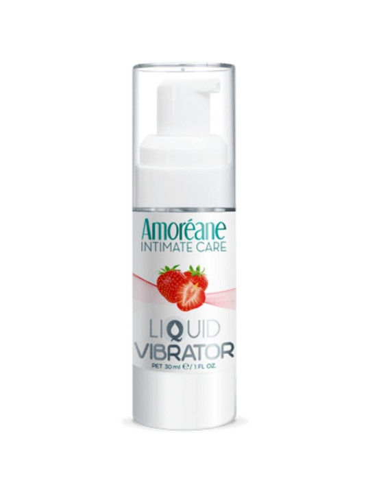GEL VIBRADOR SENSACIONAL SABOR FRESA 30 ML DE LA MARCA AMOREANE
