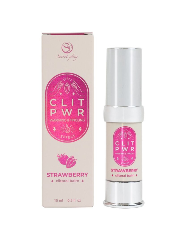 BÁLSAMO ESTIMULANTE CLITORIS FRESA CLIT PWR DE LA MARCA SECRETPLAY COSMETIC