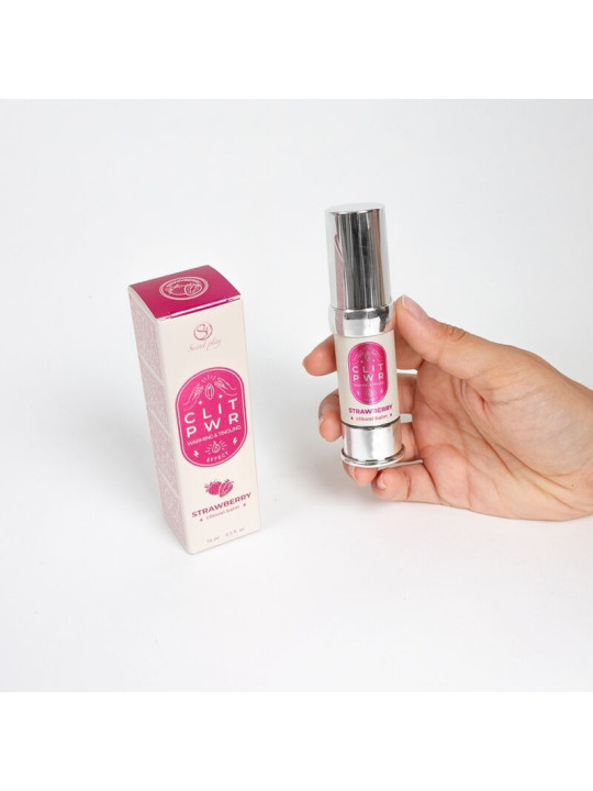 BÁLSAMO ESTIMULANTE CLITORIS FRESA CLIT PWR DE LA MARCA SECRETPLAY COSMETIC