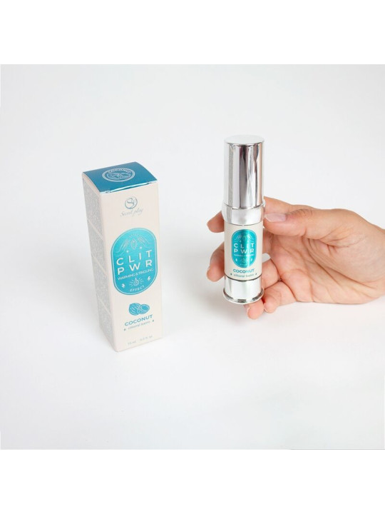 BÁLSAMO ESTIMULANTE CLITORIS COCO VIBRACIÓN Y CALOR DE LA MARCA SECRETPLAY COSMETIC