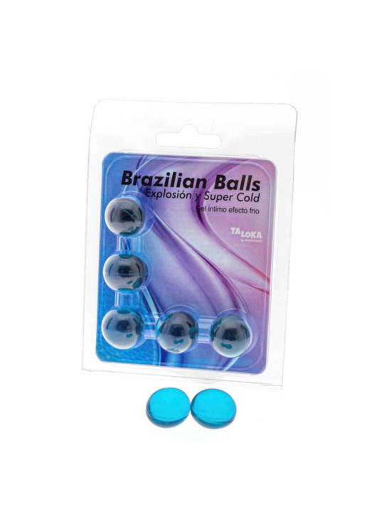 BRAZILIAN BALLS GEL EXCITANTE EFECTO FRÍO 5 UNIDADES DE LA MARCA TALOKA
