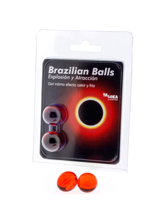 BOLAS BRASILEÑAS GEL EXCITANTE CALOR Y FRÍO 2 UNIDADES DE LA MARCA TALOKA