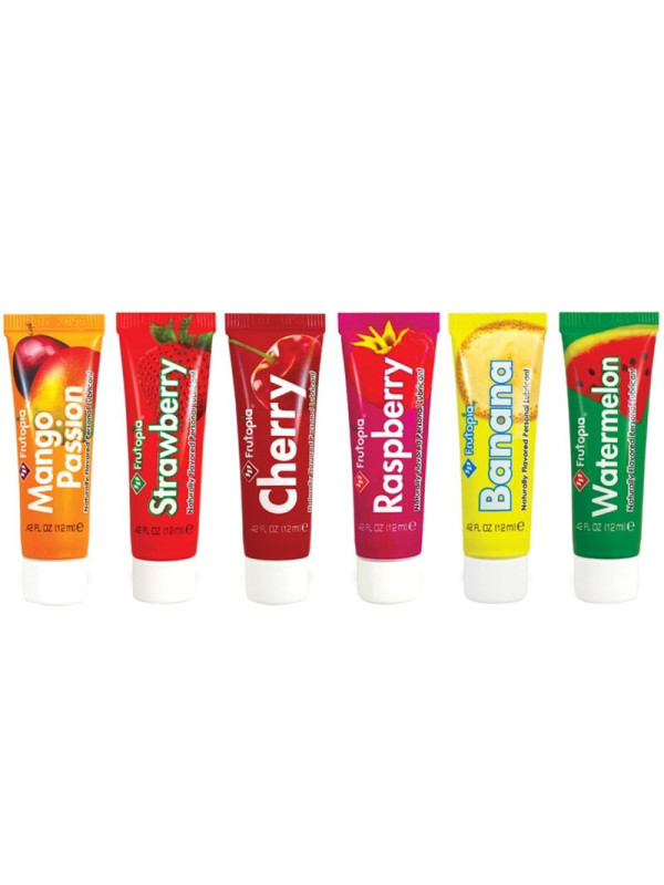 LUBRICANTE CON SABOR FRUTOPIA 5 SABORES 12 ML DE LA MARCA ID FRUTOPIA
