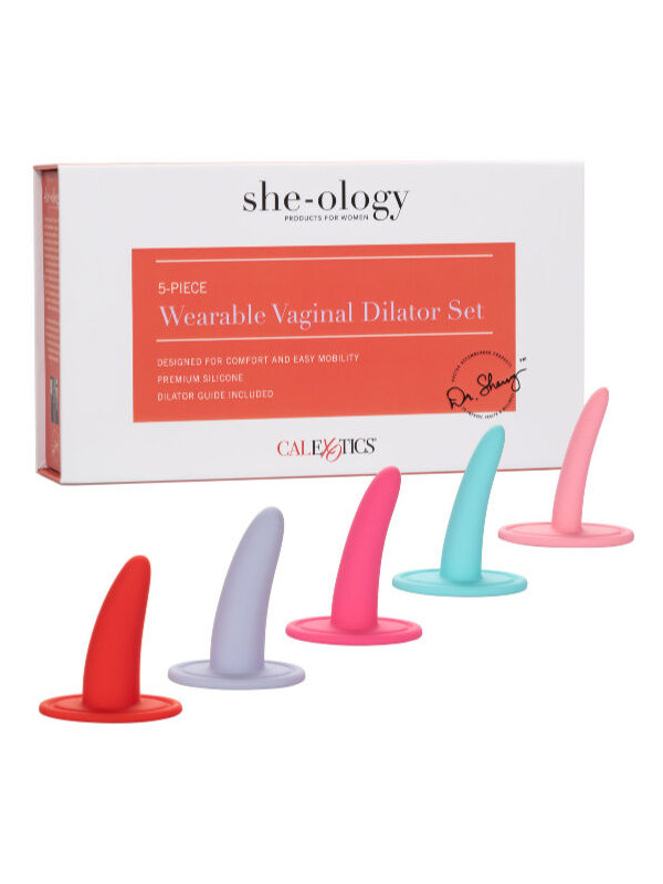 KIT 5 DILATADORES VAGINALES ANALES SILICONA GRADUADOS DE LA MARCA CALEXOTICS