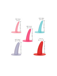 KIT 5 DILATADORES VAGINALES ANALES SILICONA GRADUADOS DE LA MARCA CALEXOTICS