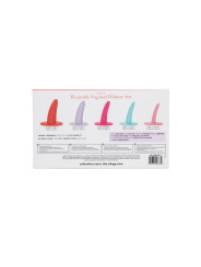 KIT 5 DILATADORES VAGINALES ANALES SILICONA GRADUADOS DE LA MARCA CALEXOTICS