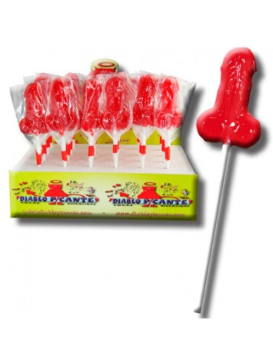 PIRULETA ERÓTICA DE GOMINOLA SABOR FRESA DE LA MARCA DIABLO GOLOSO