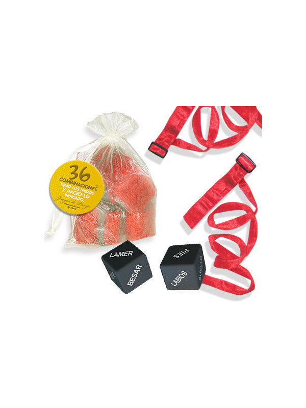 KIT BONDAGE ROJO CON ATADURAS Y BOLSA ORGANZA DE LA MARCA INEDIT