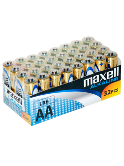PILAS ALCALINAS AA LR6 PACK DE 32 UNIDADES DE LA MARCA MAXELL