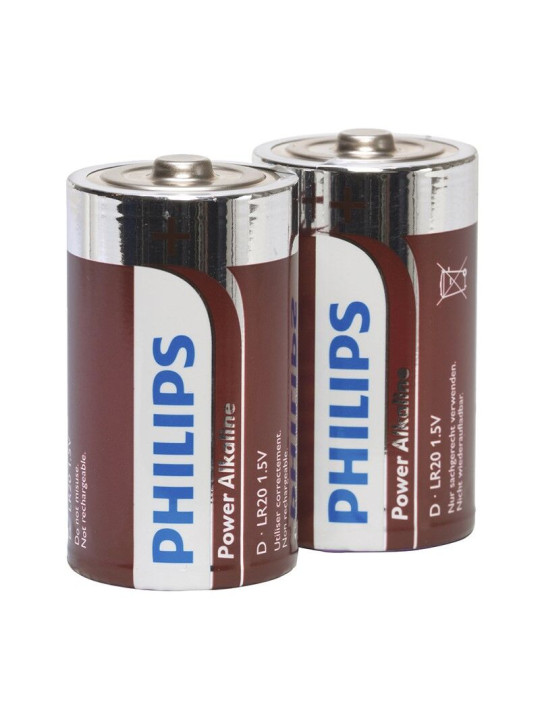 PILAS ALCALINAS D LR20 PHILIPS - 2 UNIDADES DE LA MARCA PHILLIPS