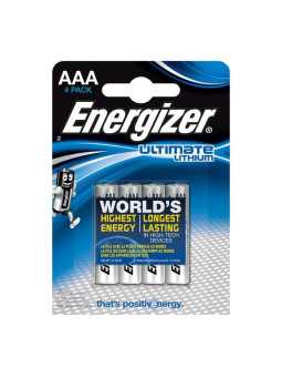 PILA LITIO AAA L92 LR03 1,5V BLISTER 4U - ALTA DURABILIDAD DE LA MARCA ENERGIZER