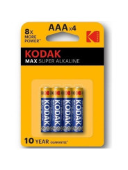PILAS ALCALINAS AAA MAX SUPER POWER KODAK BLISTER X4 DE LA MARCA KODAK