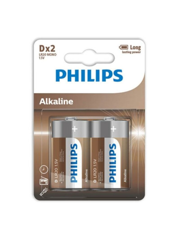 PILAS ALCALINAS D LR20 BLISTER X2 - PHILIPS DE LA MARCA PHILLIPS
