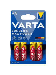 PILAS ALCALINAS AA LR6 MAX POWER 4 UNIDADES DE LA MARCA VARTA