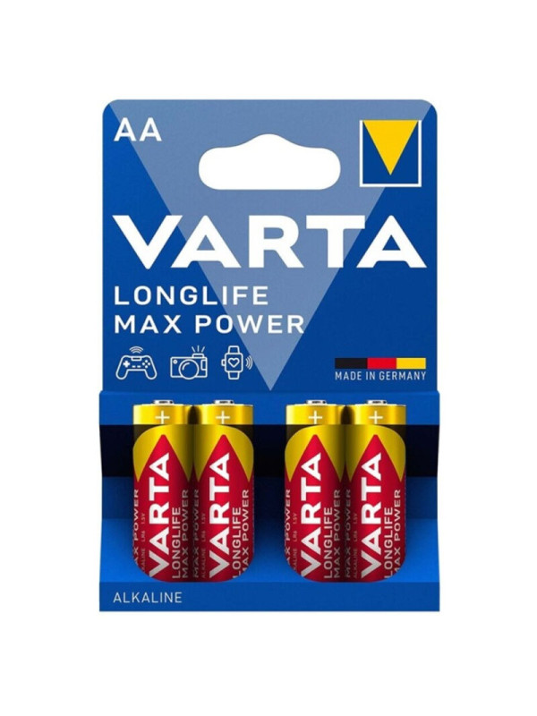 PILAS ALCALINAS AA LR6 MAX POWER 4 UNIDADES DE LA MARCA VARTA