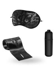 PACK SENSACIONAL VIOLETA: ESPOSAS, ANTIFAZ, GEL Y BALA VIBRADORA DE LA MARCA BIJOUX INDISCRETS