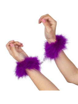 ESPOSAS DE CADENA CON MARABÚ LILA - ROSA DE LA MARCA SECRETPLAY 100% FETISH