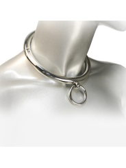 COLLAR BDSM METÁLICO CON ARGOLLA 10CM - ACERO CROMADO DE LA MARCA METAL HARD
