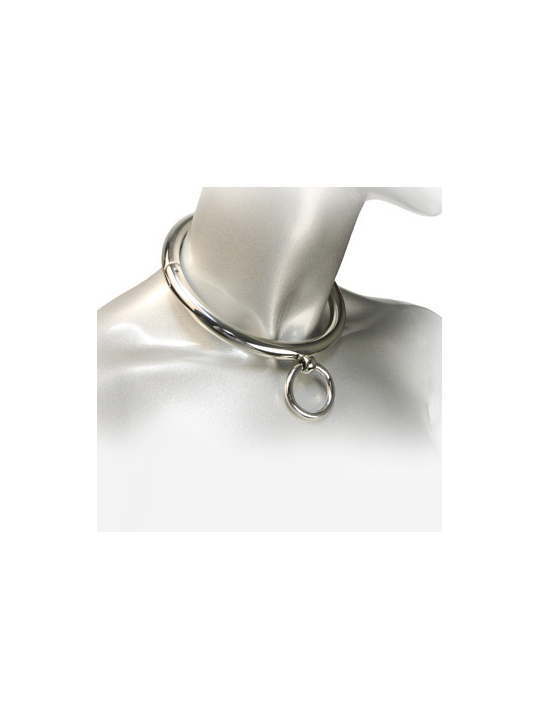 COLLAR BDSM METÁLICO CON ARGOLLA 10CM - ACERO CROMADO DE LA MARCA METAL HARD