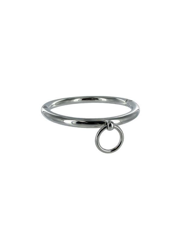 COLLAR BDSM METÁLICO CON ARGOLLA 10CM - ACERO CROMADO DE LA MARCA METAL HARD