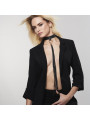 COLLAR BDSM CON FLECOS NEGRO PARA JUEGOS BONDAGE DE LA MARCA BIJOUX MAZE